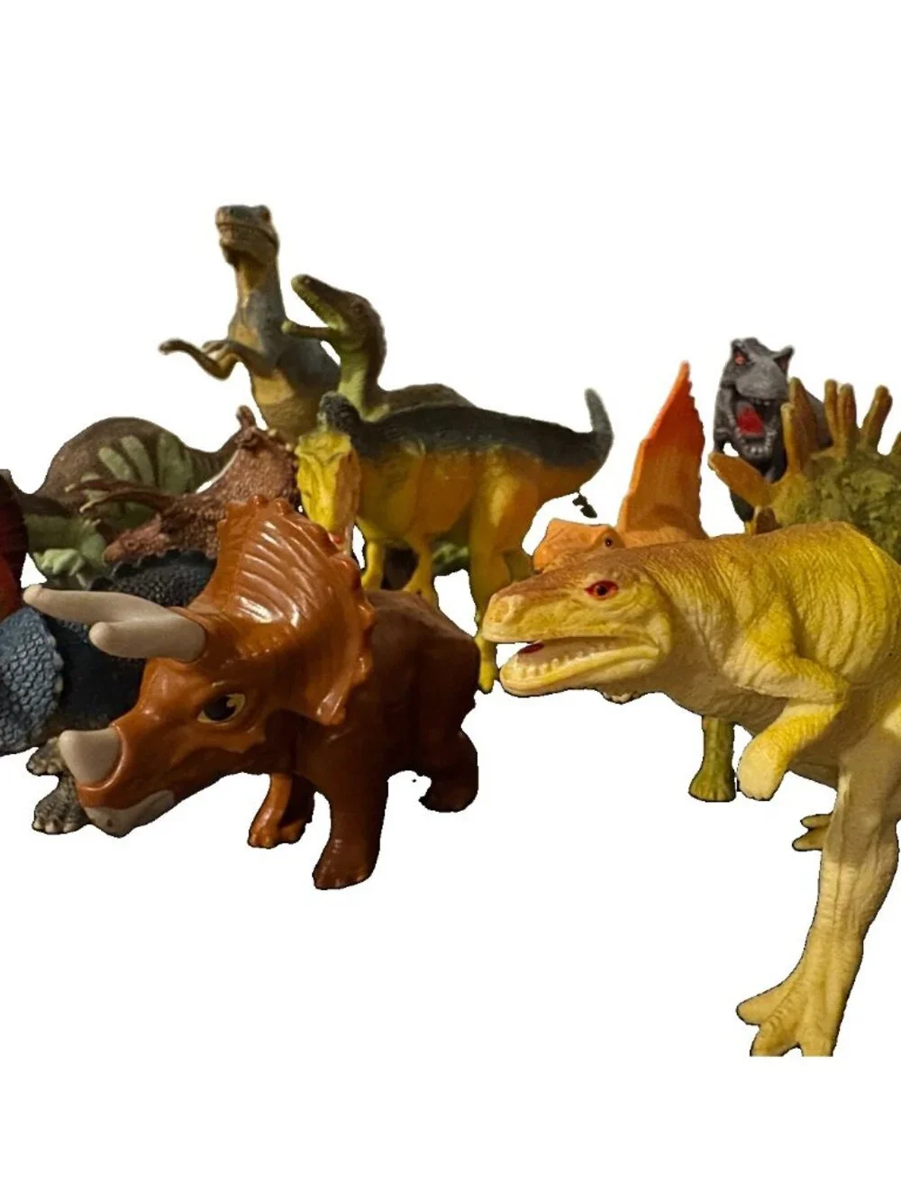 Mixed Lot of 13 Plastic Dinosaurs Toy Figures
